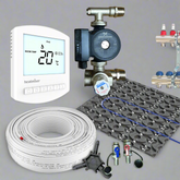 Retro Fit Low Profile Multi Zone Underfloor Heating Kit 18m² Water