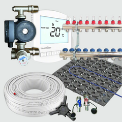 Retro Fit / Low profile Multi zone Underfloor Heating Kit 100m²