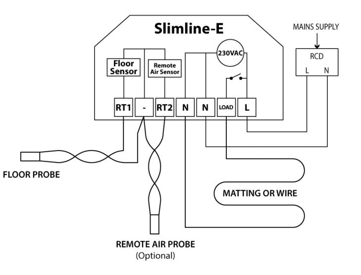 Heatmiser Slimline-E - Electric Floor Heating Thermostat