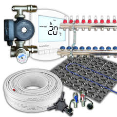 Retro Fit / Low profile Multi zone Underfloor Heating Kit 110m²
